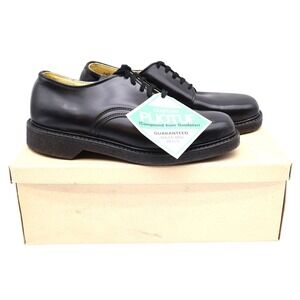 Cedar Crest Service Shoes Mens 6.5 D Vintage Black Leather Pliotuf Deadstock